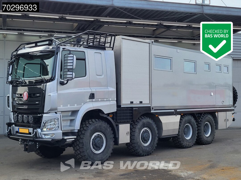 Tatra T158 8X8 NL-Truck 8x8 Off-Grid Camper Hydraulic Winch Generator Retarder Airco Euro 6 - Integrált lakóautó: 1 kép. Tatra T158 8X8 NL-Truck 8x8 Off-Grid Camper Hydraulic Winch Generator Retarder Airco Euro 6 - Integrált lakóautó: 1 kép.