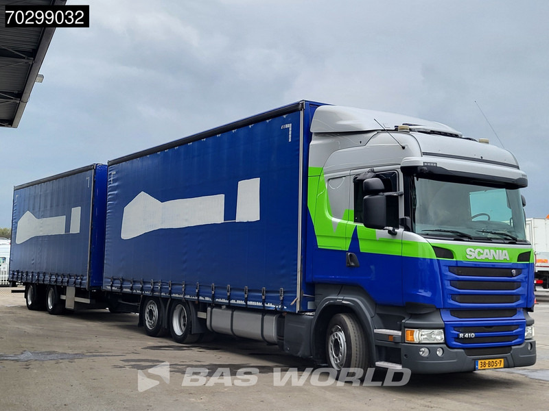 Scania R410 R 6X2 NL-Combi Curtainsides Lift+steering axle Automatic Euro 6 - Teherautó: 3 kép. Scania R410 R 6X2 NL-Combi Curtainsides Lift+steering axle Automatic Euro 6 - Teherautó: 3 kép.