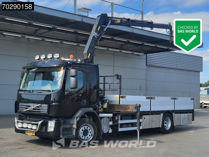 Volvo FE 240 4X2 HMF 760 K2 Kran Crane Remote control Manual Euro 5 - Platós teherautó, Darus autó: 1 kép. Volvo FE 240 4X2 HMF 760 K2 Kran Crane Remote control Manual Euro 5 - Platós teherautó, Darus autó: 1 kép.