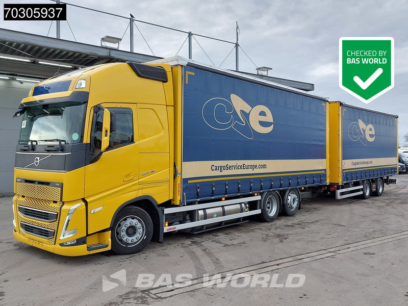Volvo FH 460 6X2 Curtainsider Combi LNG Engine Sliding roof I-Park cool VEB+ - Ponyvás teherautó: 1 kép. Volvo FH 460 6X2 Curtainsider Combi LNG Engine Sliding roof I-Park cool VEB+ - Ponyvás teherautó: 1 kép.