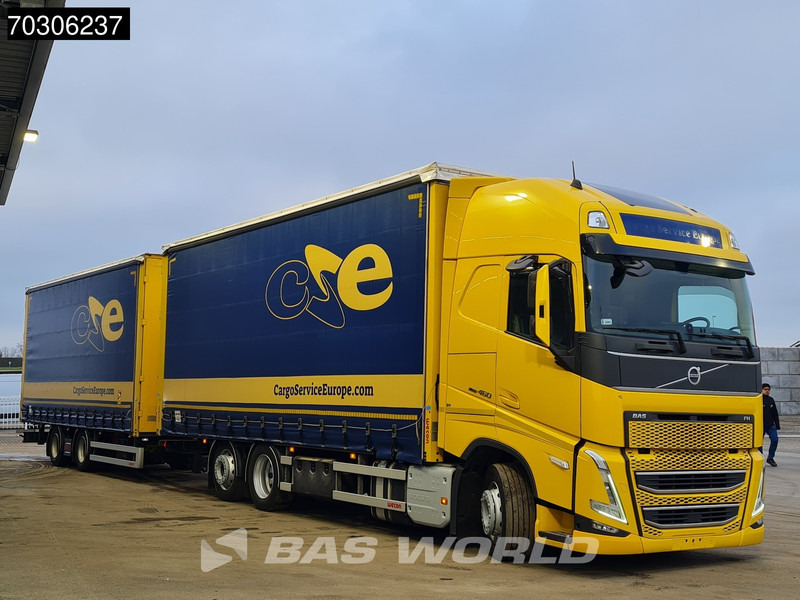 Volvo FH 460 6X2 Curtainsider Combi LNG Engine Sliding roof I-Park cool VEB+ - Ponyvás teherautó: 3 kép. Volvo FH 460 6X2 Curtainsider Combi LNG Engine Sliding roof I-Park cool VEB+ - Ponyvás teherautó: 3 kép.