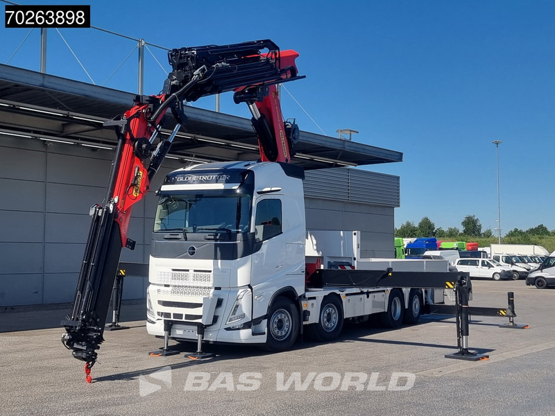 Volvo FH 500 8X2 NEW! Palfinger PK92002 SH 8+6 JIB Crane Kran Winch Lift-Lenkachse Navi - Platós teherautó, Darus autó: 5 kép. Volvo FH 500 8X2 NEW! Palfinger PK92002 SH 8+6 JIB Crane Kran Winch Lift-Lenkachse Navi - Platós teherautó, Darus autó: 5 kép.