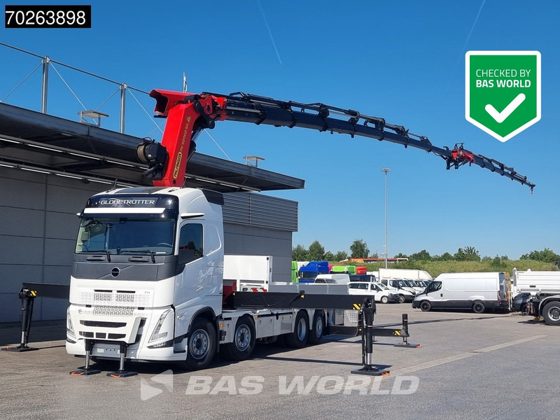 Volvo FH 500 8X2 NEW! Palfinger PK92002 SH 8+6 JIB Crane Kran Winch Lift-Lenkachse Navi - Platós teherautó, Darus autó: 1 kép. Volvo FH 500 8X2 NEW! Palfinger PK92002 SH 8+6 JIB Crane Kran Winch Lift-Lenkachse Navi - Platós teherautó, Darus autó: 1 kép.