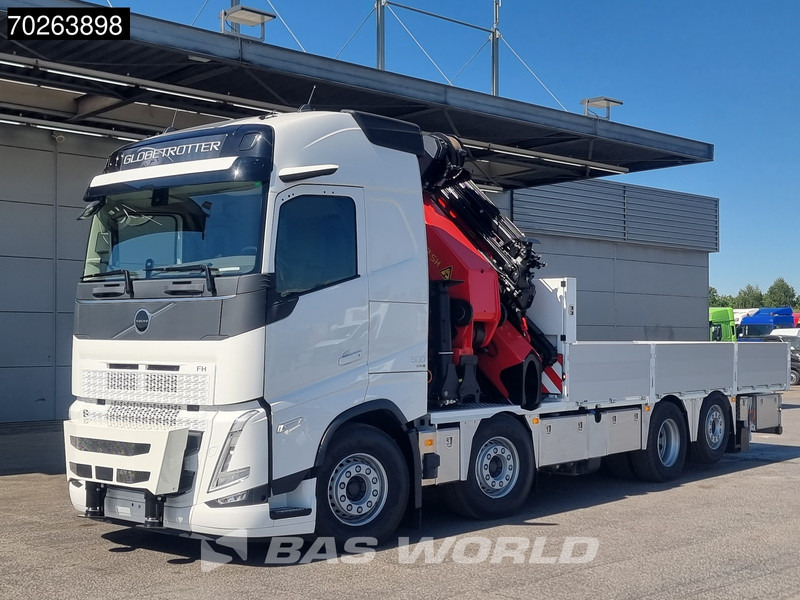 Volvo FH 500 8X2 Palfinger PK92002 SH JIB Kran Lift-Lenkachse Navi Euro 6 - Platós teherautó, Darus autó: 1 kép. Volvo FH 500 8X2 Palfinger PK92002 SH JIB Kran Lift-Lenkachse Navi Euro 6 - Platós teherautó, Darus autó: 1 kép.