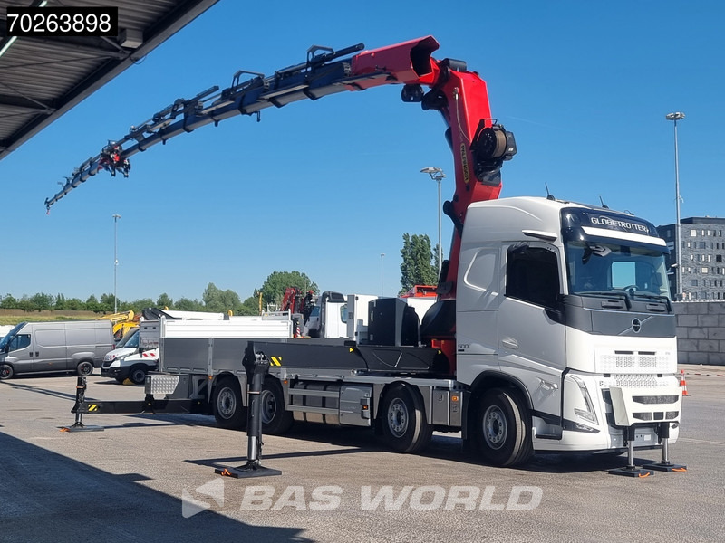 Volvo FH 500 8X2 Palfinger PK92002 SH JIB Kran Lift-Lenkachse Navi Euro 6 - Platós teherautó, Darus autó: 2 kép. Volvo FH 500 8X2 Palfinger PK92002 SH JIB Kran Lift-Lenkachse Navi Euro 6 - Platós teherautó, Darus autó: 2 kép.