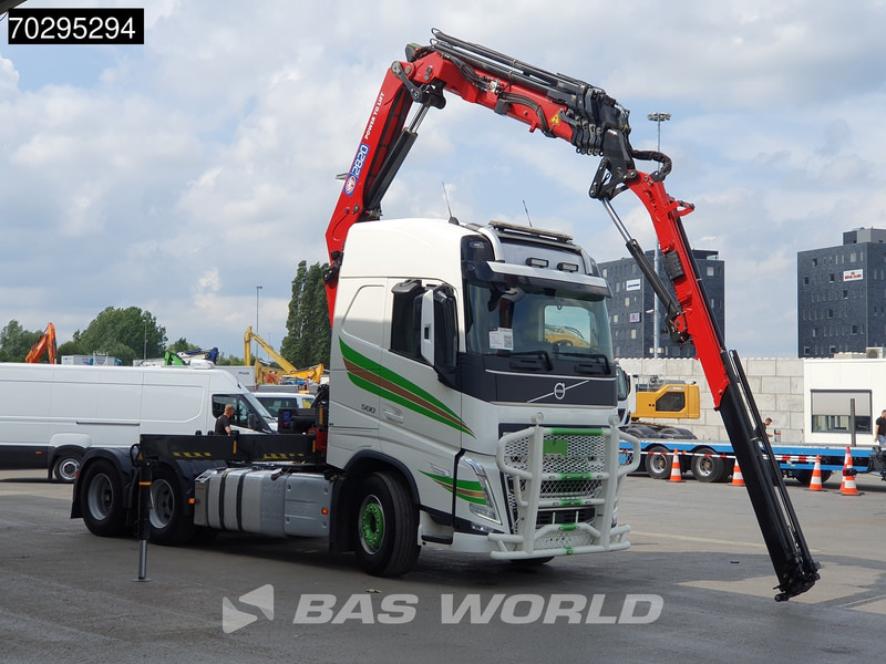 Platós teherautó, Darus autó Volvo FH 500 FH 6X4 Full-Air Liftachse HMF 2820K-RCS Crane+JIB Remote Control I-ParkCool VDS LED Kran: 7 kép.