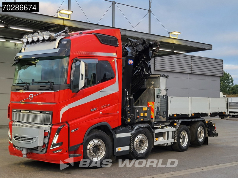 Volvo FH16 650 FH16 8X2 HMF 7020K-RCS Crane + Fly-Jib Lift+Steering-Axle Navi LED ACC Euro 6 - Platós teherautó, Darus autó: 5 kép. Volvo FH16 650 FH16 8X2 HMF 7020K-RCS Crane + Fly-Jib Lift+Steering-Axle Navi LED ACC Euro 6 - Platós teherautó, Darus autó: 5 kép.