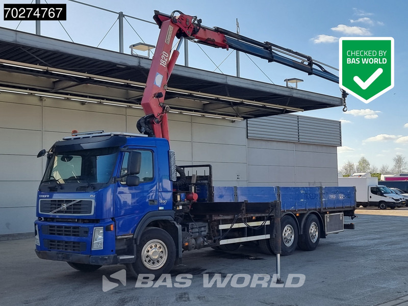 Volvo FM 330 6X2 HMF 1820 K3 Kran Crane Lift+Steering Axle Xenon Euro 5 - Platós teherautó, Darus autó: 1 kép. Volvo FM 330 6X2 HMF 1820 K3 Kran Crane Lift+Steering Axle Xenon Euro 5 - Platós teherautó, Darus autó: 1 kép.