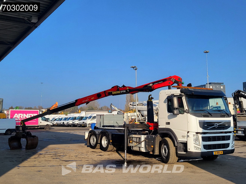 Volvo FM 330 FM 6X2 Palfinger Epsilon Z-Crane VDL Hook Lift+Steering Axle - Horgos rakodó teherautó, Darus autó: 5 kép. Volvo FM 330 FM 6X2 Palfinger Epsilon Z-Crane VDL Hook Lift+Steering Axle - Horgos rakodó teherautó, Darus autó: 5 kép.