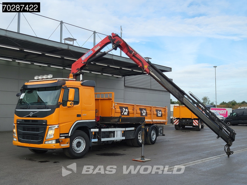 Volvo FM 420 6X2 HMF 2120 K 4 Crane Lift+lenkasche Euro 6 - Billenőplatós teherautó, Darus autó: 5 kép. Volvo FM 420 6X2 HMF 2120 K 4 Crane Lift+lenkasche Euro 6 - Billenőplatós teherautó, Darus autó: 5 kép.