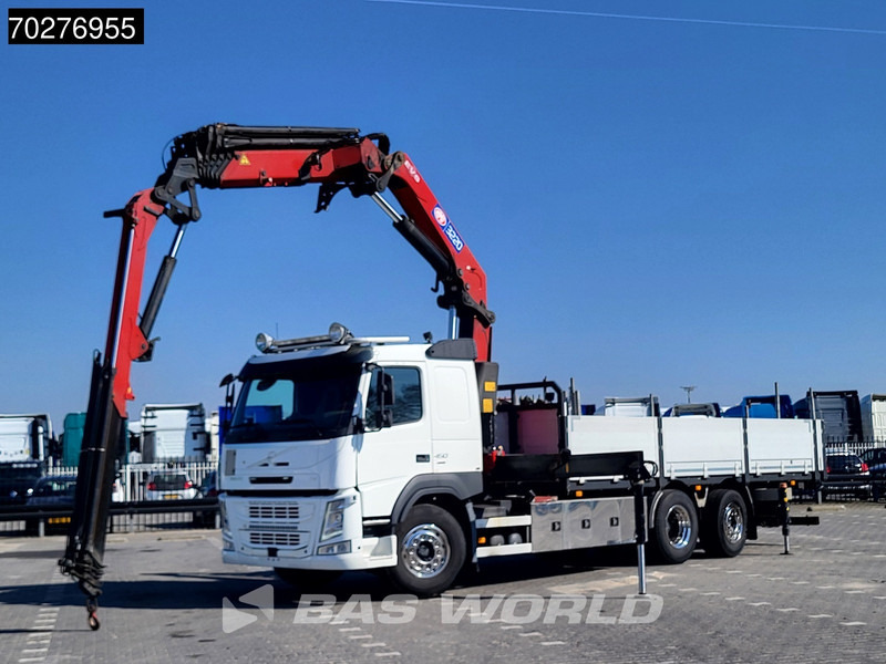 Volvo FM 450 6X2 HMF 3220 Crane Kran Lift-Lenkachse VEB+ Euro 6 - Platós teherautó, Darus autó: 2 kép. Volvo FM 450 6X2 HMF 3220 Crane Kran Lift-Lenkachse VEB+ Euro 6 - Platós teherautó, Darus autó: 2 kép.
