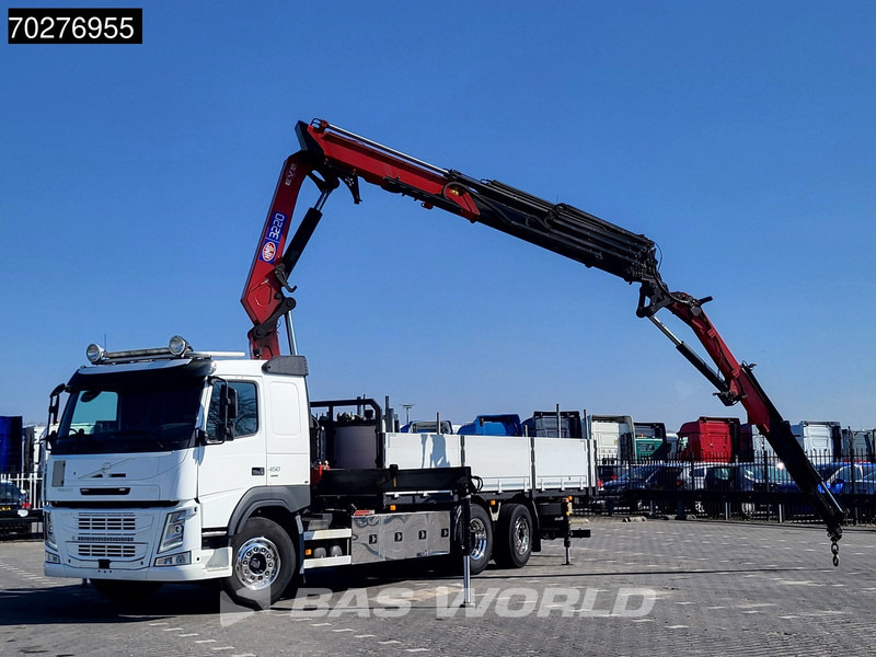 Volvo FM 450 6X2 HMF 3220 Crane Kran Lift-Lenkachse VEB+ Euro 6 - Platós teherautó, Darus autó: 5 kép. Volvo FM 450 6X2 HMF 3220 Crane Kran Lift-Lenkachse VEB+ Euro 6 - Platós teherautó, Darus autó: 5 kép.