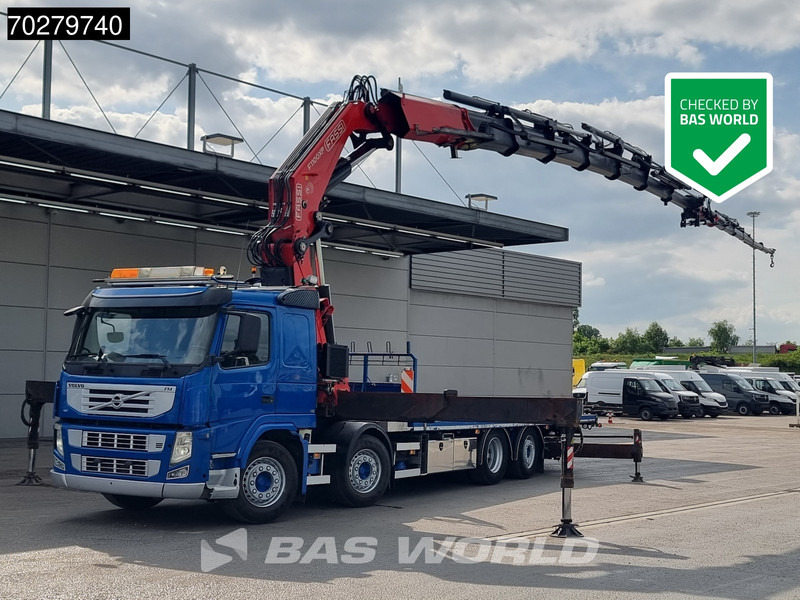Volvo FM 450 8X2 FASSI 100 Ton/Meter 7 + 6 Jib Lift+Stuuras Euro 5 - Platós teherautó, Darus autó: 1 kép. Volvo FM 450 8X2 FASSI 100 Ton/Meter 7 + 6 Jib Lift+Stuuras Euro 5 - Platós teherautó, Darus autó: 1 kép.