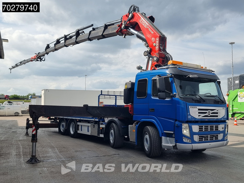 Volvo FM 450 8X2 FASSI 100 Ton/Meter Crane Kran 7 + 6 Jib Lift+steering Axle Euro 5 - Platós teherautó, Darus autó: 3 kép. Volvo FM 450 8X2 FASSI 100 Ton/Meter Crane Kran 7 + 6 Jib Lift+steering Axle Euro 5 - Platós teherautó, Darus autó: 3 kép.