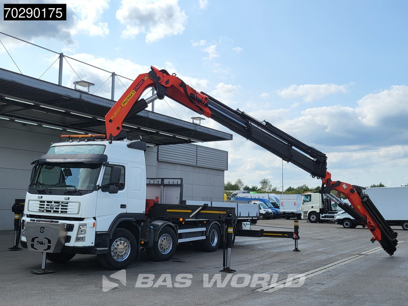 Volvo FM 480 8X2 Palfinger PK85002 Crane+Jib Lifting-Axle Big-Axle Automatic Euro 4 - Platós teherautó, Darus autó: 5 kép. Volvo FM 480 8X2 Palfinger PK85002 Crane+Jib Lifting-Axle Big-Axle Automatic Euro 4 - Platós teherautó, Darus autó: 5 kép.