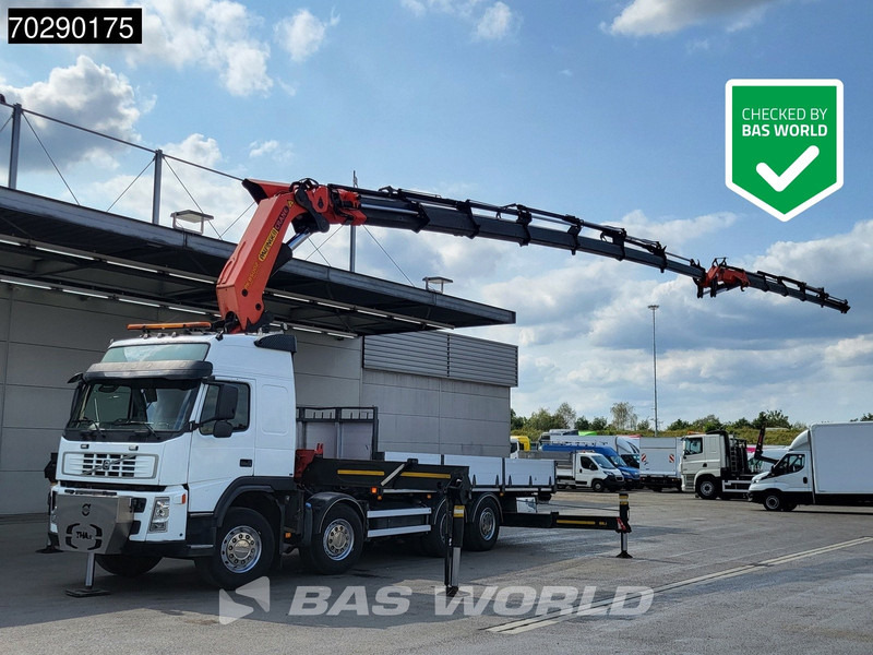 Volvo FM 480 8X2 Palfinger PK85002 Crane+Jib Lifting-Axle Big-Axle Automatic Euro 4 - Platós teherautó, Darus autó: 1 kép. Volvo FM 480 8X2 Palfinger PK85002 Crane+Jib Lifting-Axle Big-Axle Automatic Euro 4 - Platós teherautó, Darus autó: 1 kép.