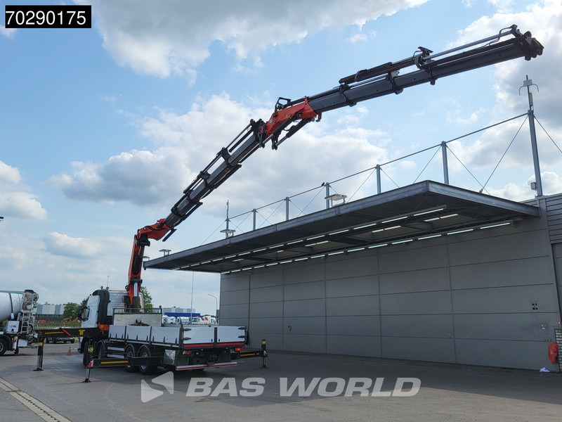 Volvo FM 480 8X2 Palfinger PK85002 Crane+Jib Lifting-Axle Big-Axle Automatic Euro 4 - Platós teherautó, Darus autó: 2 kép. Volvo FM 480 8X2 Palfinger PK85002 Crane+Jib Lifting-Axle Big-Axle Automatic Euro 4 - Platós teherautó, Darus autó: 2 kép.