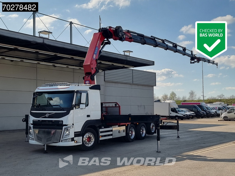 Volvo FM 500 8X4 HMF5020 K6 + Fly Jib Lift+Lenkachse Crane Kran Euro 6 - Platós teherautó, Darus autó: 1 kép. Volvo FM 500 8X4 HMF5020 K6 + Fly Jib Lift+Lenkachse Crane Kran Euro 6 - Platós teherautó, Darus autó: 1 kép.