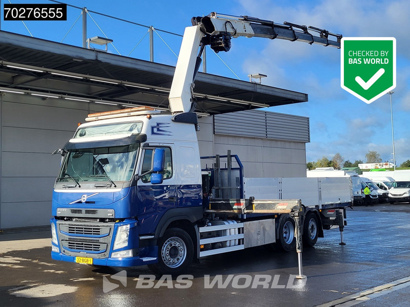 Volvo FM 500 FM 6X2 NL-Truck HMF 3220-K7 Kran Crane Winch Lift+Steering-Axle Euro 6 - Platós teherautó, Darus autó: 1 kép. Volvo FM 500 FM 6X2 NL-Truck HMF 3220-K7 Kran Crane Winch Lift+Steering-Axle Euro 6 - Platós teherautó, Darus autó: 1 kép.