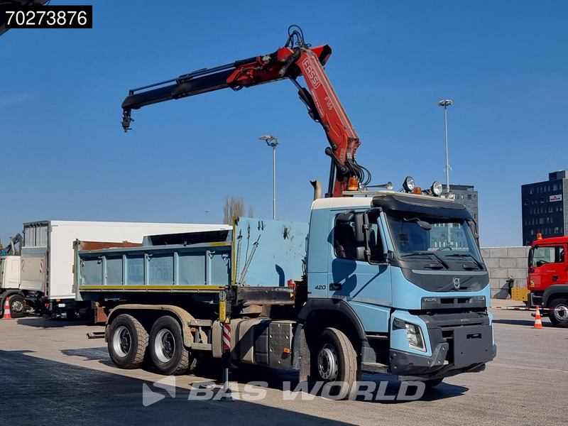 Volvo FMX 420 6X4 Fassi F155A.2.22 Crane 9m3 Big-Axle Automatic Euro 5 - Billenőplatós teherautó, Darus autó: 2 kép. Volvo FMX 420 6X4 Fassi F155A.2.22 Crane 9m3 Big-Axle Automatic Euro 5 - Billenőplatós teherautó, Darus autó: 2 kép.