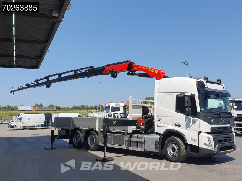 Volvo FMX 460 6X2 Palfinger PK33002 Crane 8 Extensions Lift+Lenkachse ADR VEB+ Euro 6 - Platós teherautó, Darus autó: 3 kép. Volvo FMX 460 6X2 Palfinger PK33002 Crane 8 Extensions Lift+Lenkachse ADR VEB+ Euro 6 - Platós teherautó, Darus autó: 3 kép.