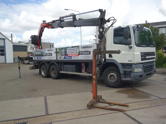 Platós teherautó, Darus autó DAF CF 360 6X4 MANUAL GEAR STEELSPRINGS 18,5 TON PALFINKER: 20 kép.
