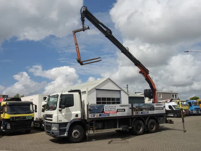 DAF CF 360 6X4 MANUAL GEAR STEELSPRINGS 18,5 TON PALFINKER - Platós teherautó, Darus autó: 1 kép. DAF CF 360 6X4 MANUAL GEAR STEELSPRINGS 18,5 TON PALFINKER - Platós teherautó, Darus autó: 1 kép.
