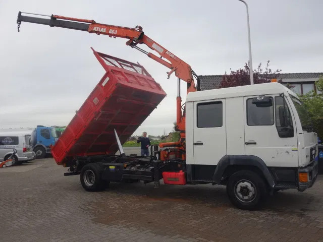 MAN 12.224 DC,8,5 TON ATLAS KRAAN,KIPPER,MANUAL POMP - Billenőplatós teherautó, Darus autó: 1 kép. MAN 12.224 DC,8,5 TON ATLAS KRAAN,KIPPER,MANUAL POMP - Billenőplatós teherautó, Darus autó: 1 kép.