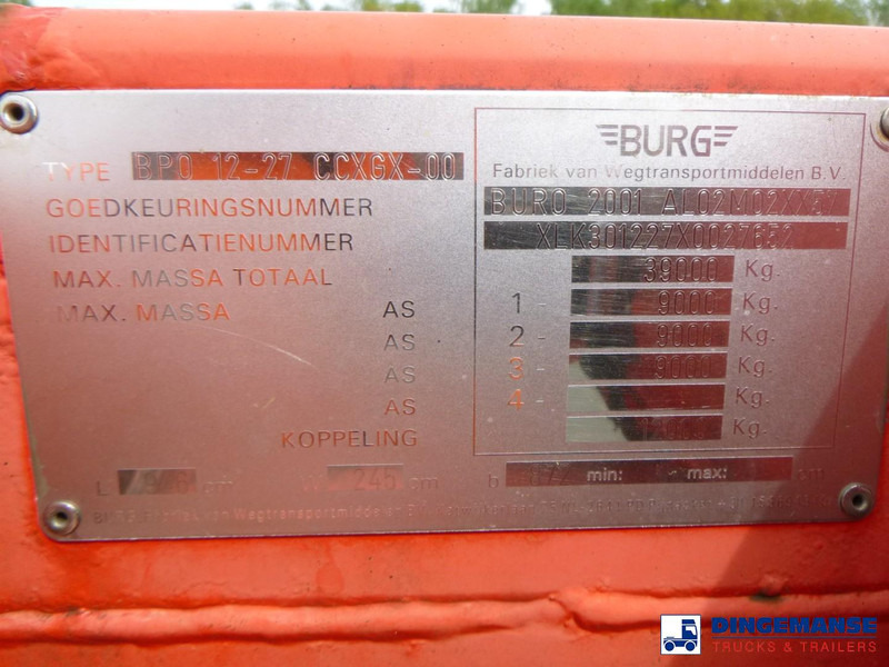 Félpótkocsi cserefelépítményes Burg 3-axle container chassis 20-30 ft: 17 kép.