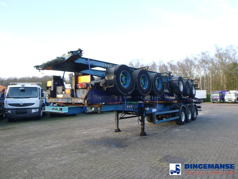 Crane Fruehauf Stack - 3 x container trailer 20-20-30-40 ft - Cserefelépítményes teherautó: 1 kép. Crane Fruehauf Stack - 3 x container trailer 20-20-30-40 ft - Cserefelépítményes teherautó: 1 kép.