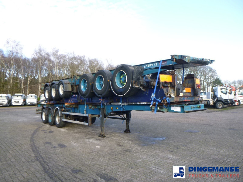 Crane Fruehauf Stack - 3 x container trailer 20-20-30-40 ft - Cserefelépítményes teherautó: 2 kép. Crane Fruehauf Stack - 3 x container trailer 20-20-30-40 ft - Cserefelépítményes teherautó: 2 kép.