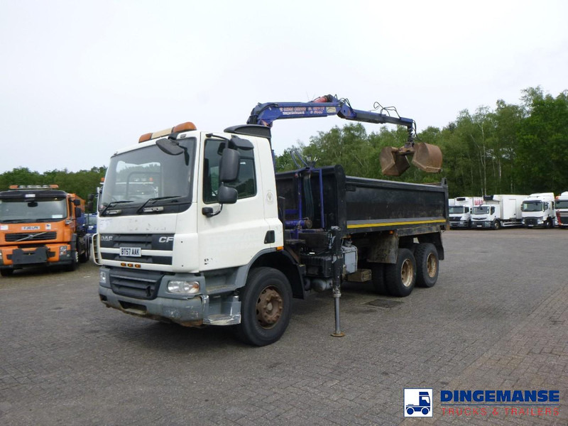 DAF CF 75.310 6x4 RHD tipper + HMF 1144 K-1 + grapple - Darus autó: 5 kép. DAF CF 75.310 6x4 RHD tipper + HMF 1144 K-1 + grapple - Darus autó: 5 kép.