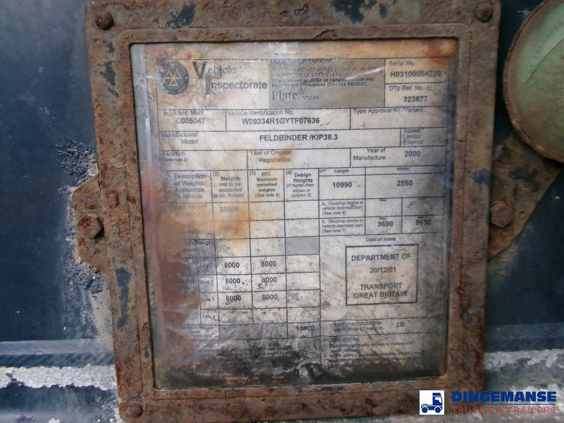 Feldbinder Powder tank alu 38 m3 (tipping) lízing Feldbinder Powder tank alu 38 m3 (tipping): 20 kép. Feldbinder Powder tank alu 38 m3 (tipping) lízing Feldbinder Powder tank alu 38 m3 (tipping): 20 kép.