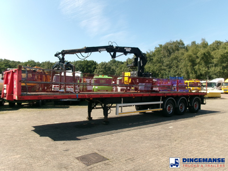 Fruehauf 3-axle platform trailer + Atlas 3008 crane - Platós félpótkocsi: 1 kép. Fruehauf 3-axle platform trailer + Atlas 3008 crane - Platós félpótkocsi: 1 kép.