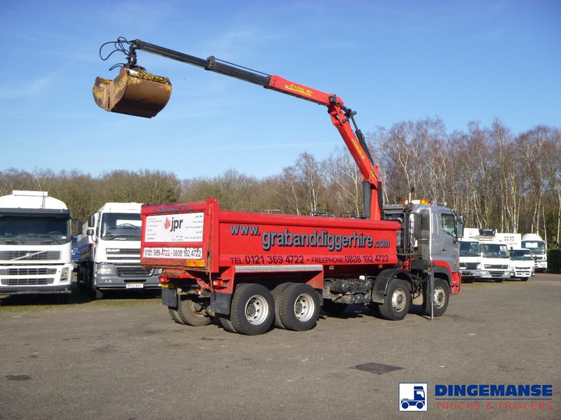 Hino FY1EUKA 8x4 tipper RHD + Palfinger E120L + grapple - Darus autó: 3 kép. Hino FY1EUKA 8x4 tipper RHD + Palfinger E120L + grapple - Darus autó: 3 kép.
