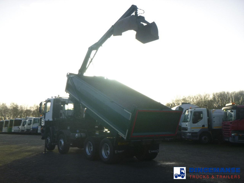 Iveco AD340T36 8x4 RHD tipper + HMF 1244 Z1 - Darus autó: 4 kép. Iveco AD340T36 8x4 RHD tipper + HMF 1244 Z1 - Darus autó: 4 kép.