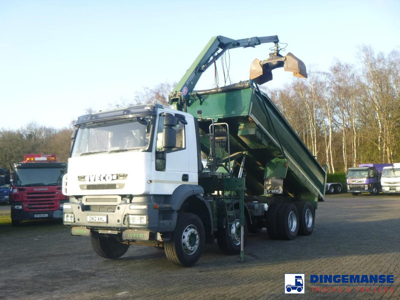 Iveco AD340T36 8x4 RHD tipper + HMF 1244 Z1 - Darus autó: 1 kép. Iveco AD340T36 8x4 RHD tipper + HMF 1244 Z1 - Darus autó: 1 kép.