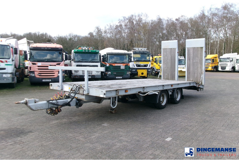 KING 2-axle platform drawbar trailer 14t + ramps - Platós pótkocsi: 1 kép. KING 2-axle platform drawbar trailer 14t + ramps - Platós pótkocsi: 1 kép.