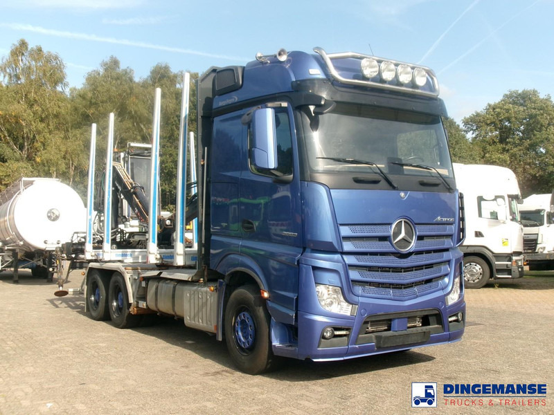 Mercedes-Benz Actros 2663 6x4 Euro 6 loglift F96 crane timber truck - Rönkszállító teherautó, Darus autó: 2 kép. Mercedes-Benz Actros 2663 6x4 Euro 6 loglift F96 crane timber truck - Rönkszállító teherautó, Darus autó: 2 kép.