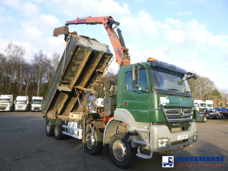 Mercedes-Benz Axor 3236 8x4 RHD tipper + Hiab 1283 DK-2 Duo - Darus autó: 2 kép. Mercedes-Benz Axor 3236 8x4 RHD tipper + Hiab 1283 DK-2 Duo - Darus autó: 2 kép.
