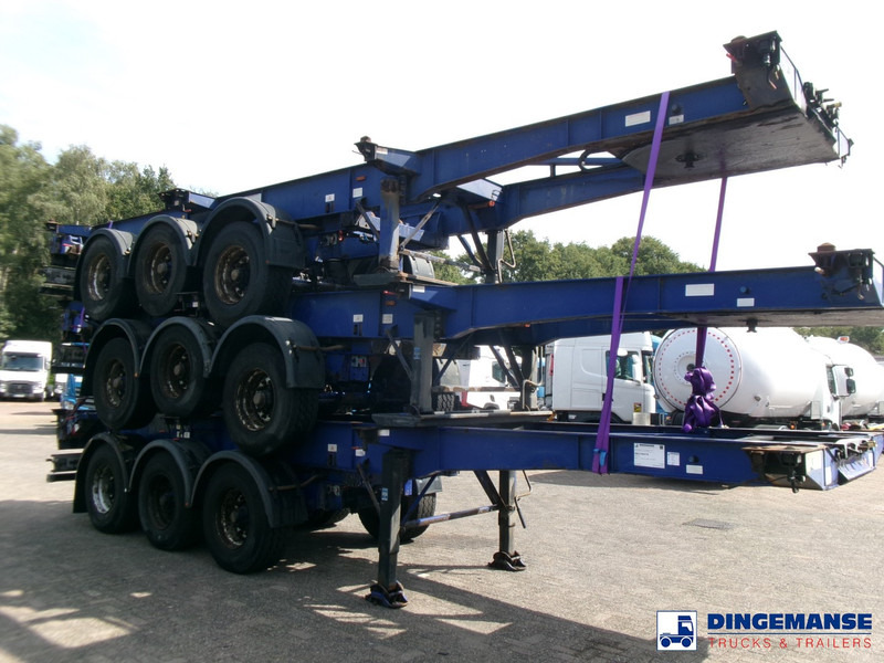 Montracon Stack - 3 x container chassis 20-30-40-45 ft - Cserefelépítményes teherautó: 2 kép. Montracon Stack - 3 x container chassis 20-30-40-45 ft - Cserefelépítményes teherautó: 2 kép.