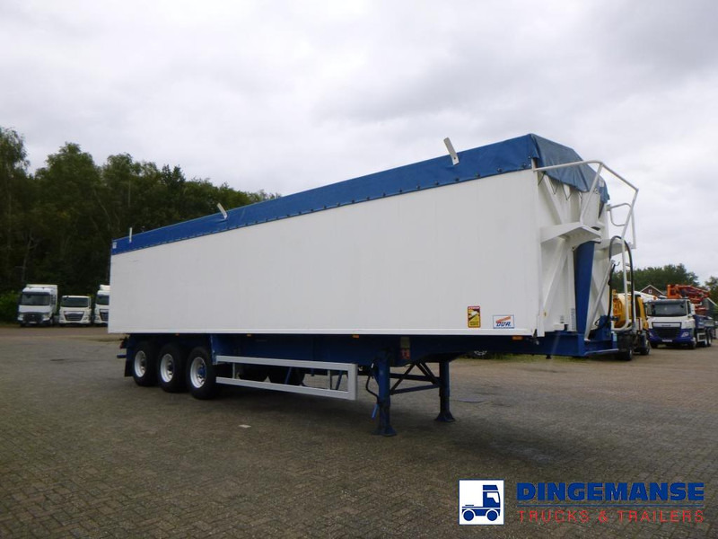 OVA Tipper trailer alu 60 m3 + tarpaulin - Félpótkocsi billenőplatós: 2 kép. OVA Tipper trailer alu 60 m3 + tarpaulin - Félpótkocsi billenőplatós: 2 kép.