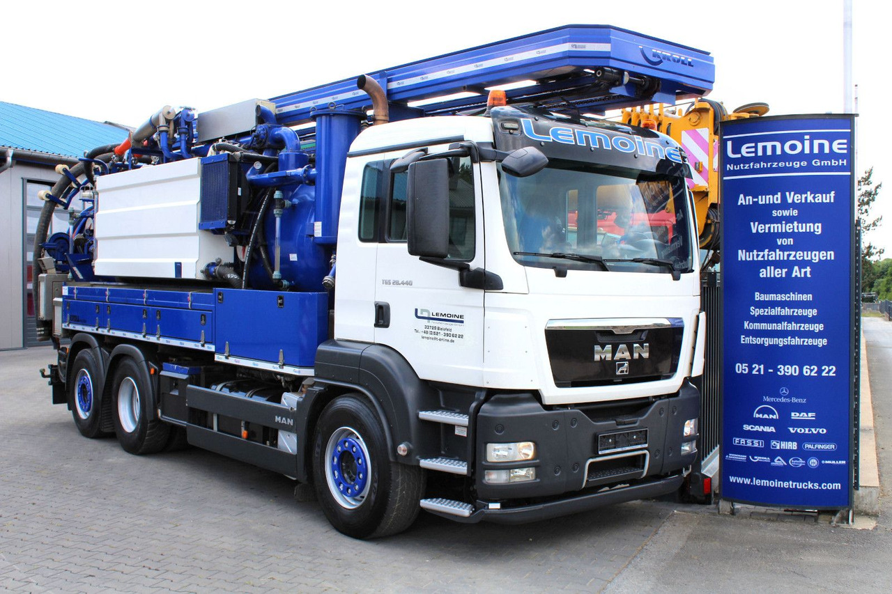 MAN TGS 28.440 6x2 Kroll 14,5m³ W-Rückgewinner KOMBI - Szippantós autó: 1 kép. MAN TGS 28.440 6x2 Kroll 14,5m³ W-Rückgewinner KOMBI - Szippantós autó: 1 kép.