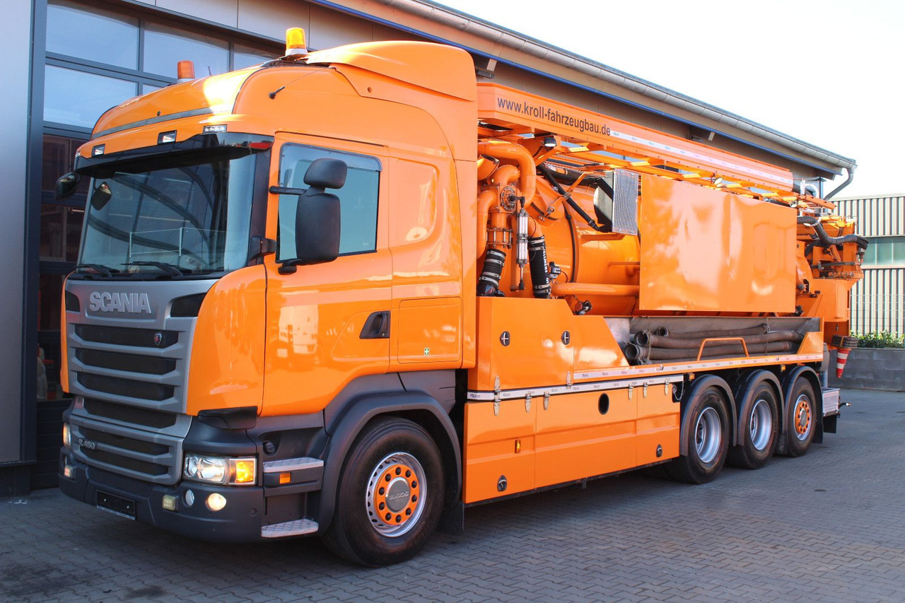 Scania R450 8x4 Kroll 19m³ Wasserrückgewinner Kombi-HD - Szippantós autó: 4 kép. Scania R450 8x4 Kroll 19m³ Wasserrückgewinner Kombi-HD - Szippantós autó: 4 kép.