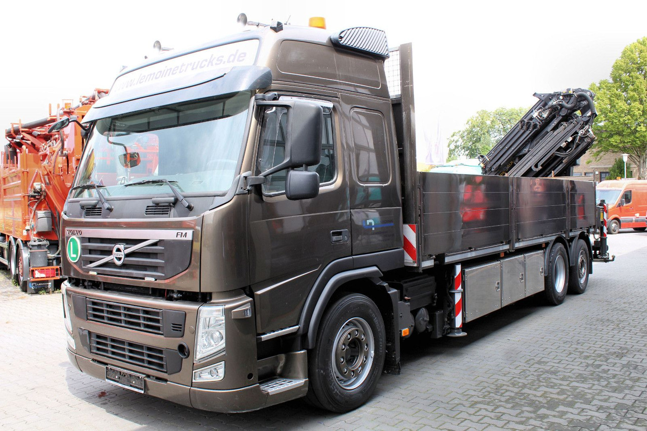Volvo FM 420 6x2 Container-Pritsche+Kran PK 34.002+JIB - Platós teherautó, Darus autó: 3 kép. Volvo FM 420 6x2 Container-Pritsche+Kran PK 34.002+JIB - Platós teherautó, Darus autó: 3 kép.