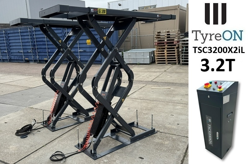 TSC3500X2iL in floor scissor lift - double extensions- Platform length up to 224 cm - also for longer vehicles - Garázs felszerelés: 5 kép. TSC3500X2iL in floor scissor lift - double extensions- Platform length up to 224 cm - also for longer vehicles - Garázs felszerelés: 5 kép.