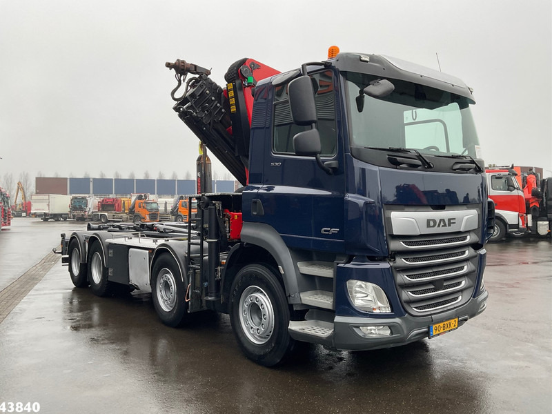 DAF FAD CF 530 8x4 Euro 6 Palfinger 33 Tonmeter laadkraan - Horgos rakodó teherautó, Darus autó: 3 kép. DAF FAD CF 530 8x4 Euro 6 Palfinger 33 Tonmeter laadkraan - Horgos rakodó teherautó, Darus autó: 3 kép.