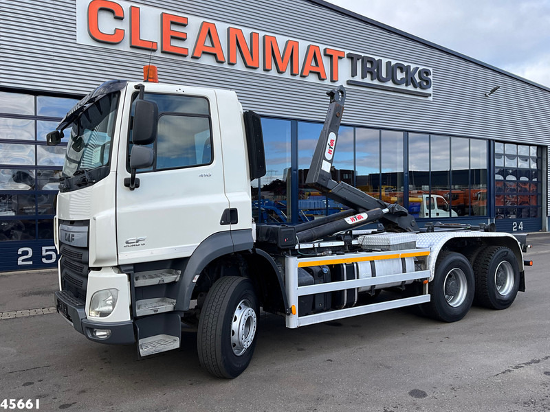 DAF FAT CF 410 Euro 6 6x4 Hyvalift 20 Ton haakarmsysteem - Horgos rakodó teherautó: 1 kép. DAF FAT CF 410 Euro 6 6x4 Hyvalift 20 Ton haakarmsysteem - Horgos rakodó teherautó: 1 kép.