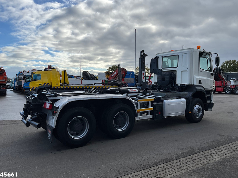 DAF FAT CF 410 Euro 6 6x4 Hyvalift 20 Ton haakarmsysteem - Horgos rakodó teherautó: 4 kép. DAF FAT CF 410 Euro 6 6x4 Hyvalift 20 Ton haakarmsysteem - Horgos rakodó teherautó: 4 kép.