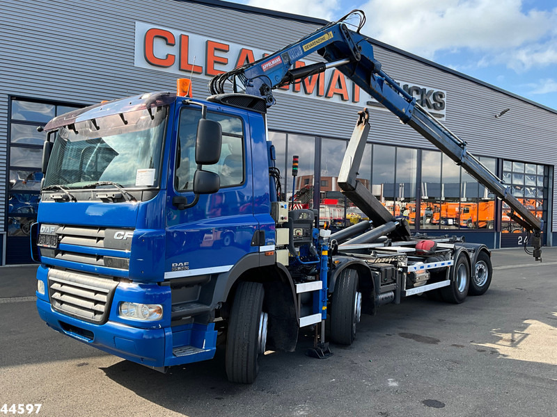 DAF FAX 85 CF 360 8x2 Euro 5 Hiab 16 Tonmeter laadkraan - Horgos rakodó teherautó, Darus autó: 1 kép. DAF FAX 85 CF 360 8x2 Euro 5 Hiab 16 Tonmeter laadkraan - Horgos rakodó teherautó, Darus autó: 1 kép.